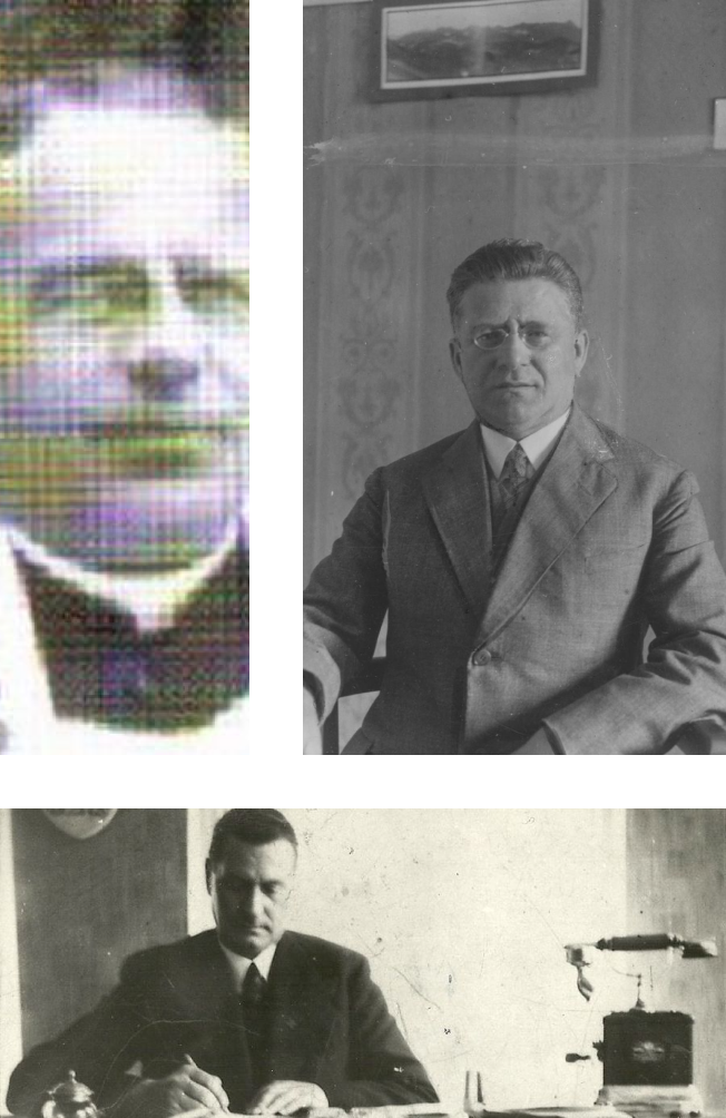 Kolaż z portretami: księdza Gustawa Bombickiego, Stanisława Pawłowskiego, Michała Skrzypczaka